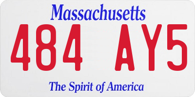 MA license plate 484AY5