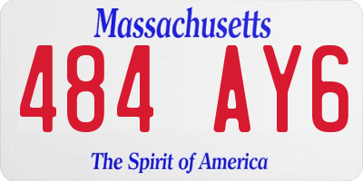 MA license plate 484AY6