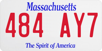MA license plate 484AY7