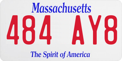MA license plate 484AY8