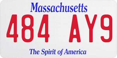MA license plate 484AY9