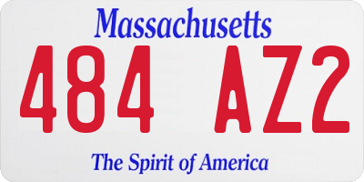 MA license plate 484AZ2