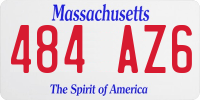 MA license plate 484AZ6