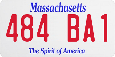 MA license plate 484BA1