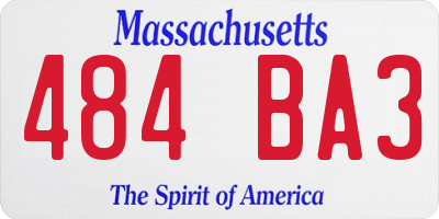 MA license plate 484BA3