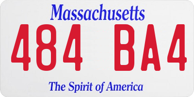 MA license plate 484BA4