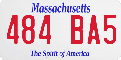 MA license plate 484BA5