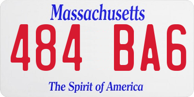 MA license plate 484BA6