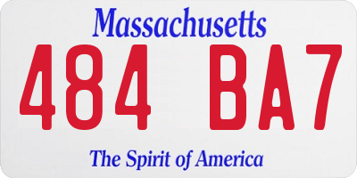 MA license plate 484BA7