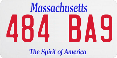 MA license plate 484BA9