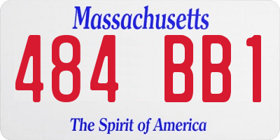 MA license plate 484BB1