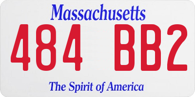 MA license plate 484BB2