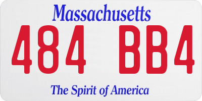 MA license plate 484BB4