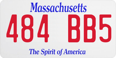 MA license plate 484BB5