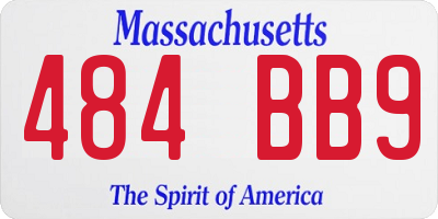 MA license plate 484BB9