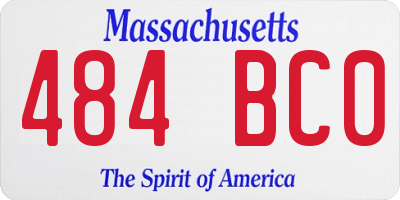 MA license plate 484BC0