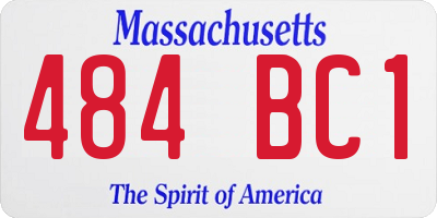 MA license plate 484BC1