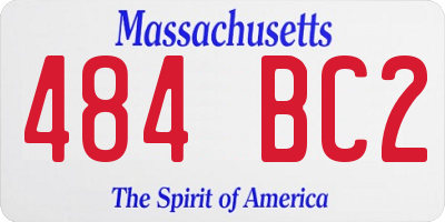 MA license plate 484BC2