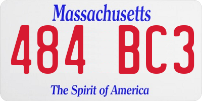 MA license plate 484BC3