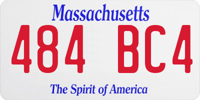 MA license plate 484BC4