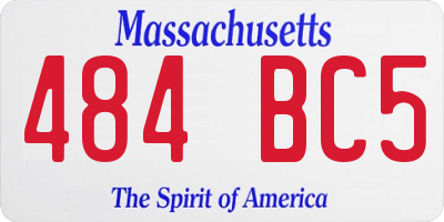MA license plate 484BC5