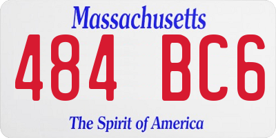 MA license plate 484BC6
