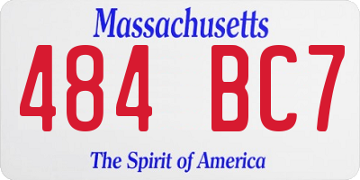 MA license plate 484BC7