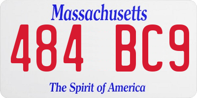 MA license plate 484BC9