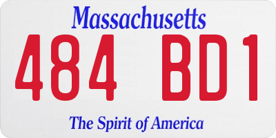 MA license plate 484BD1