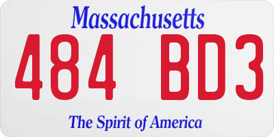 MA license plate 484BD3