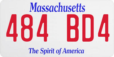 MA license plate 484BD4