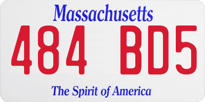 MA license plate 484BD5