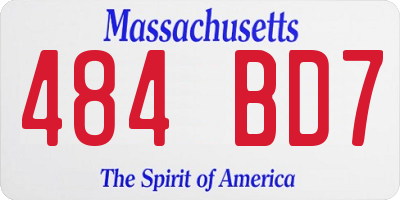 MA license plate 484BD7