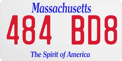 MA license plate 484BD8