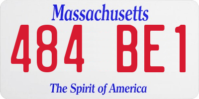 MA license plate 484BE1