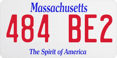 MA license plate 484BE2