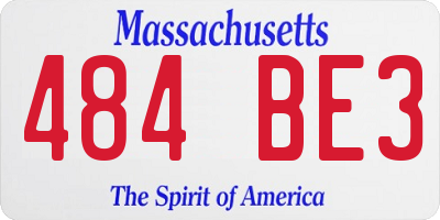 MA license plate 484BE3