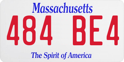 MA license plate 484BE4