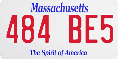 MA license plate 484BE5