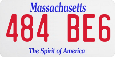 MA license plate 484BE6