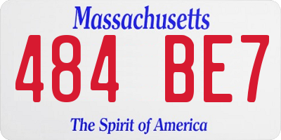 MA license plate 484BE7