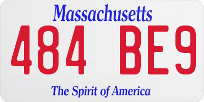MA license plate 484BE9