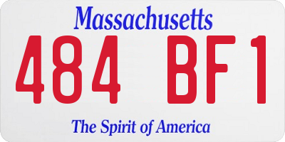 MA license plate 484BF1