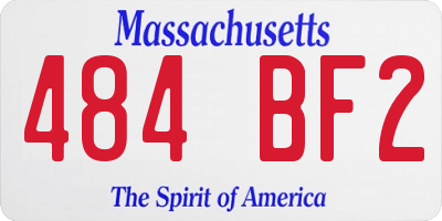 MA license plate 484BF2
