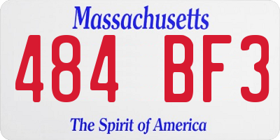 MA license plate 484BF3