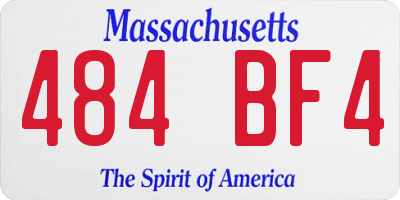 MA license plate 484BF4