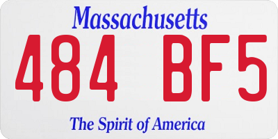 MA license plate 484BF5