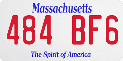 MA license plate 484BF6