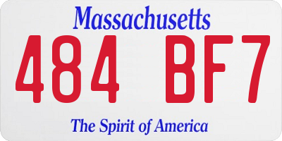 MA license plate 484BF7