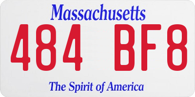 MA license plate 484BF8